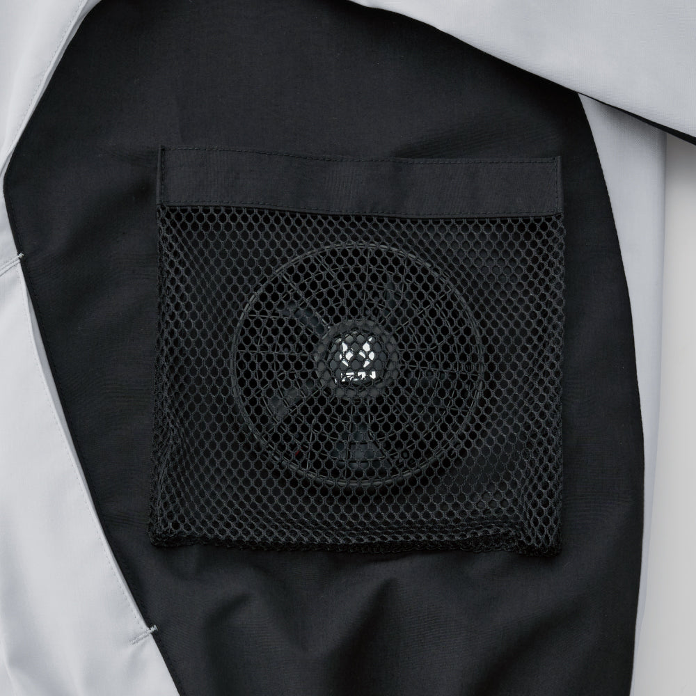 空調風神服🄬 JIS T8118適合 ストレッチ フルハーネス用エコ半袖ブルゾン KF92650G