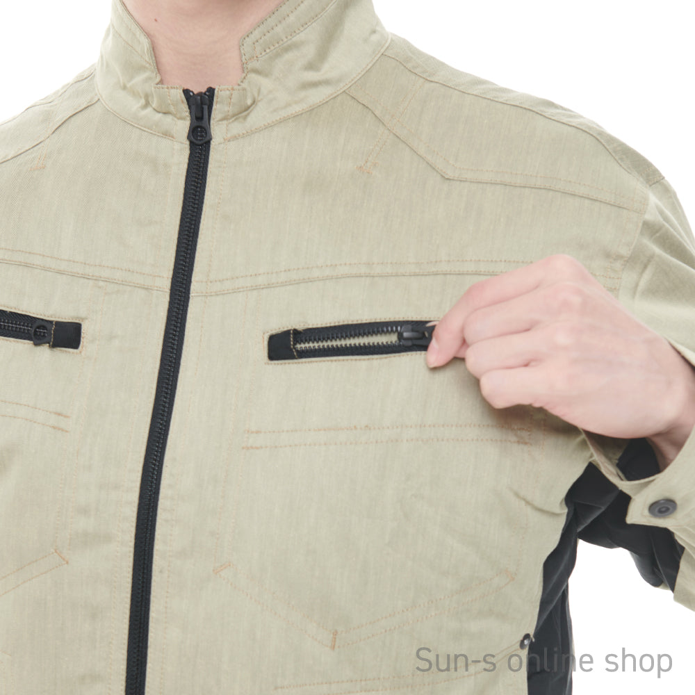 空調服 長袖ブルゾン】 空調風神服 杢調ストレッチジャケット KF93900