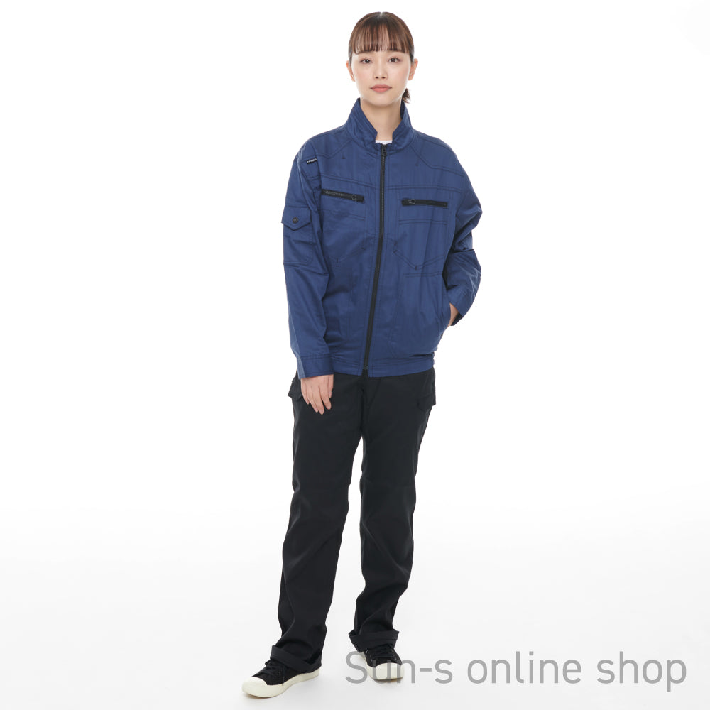 【長袖ブルゾン】 空調風神服 杢調ストレッチジャケット KF93900