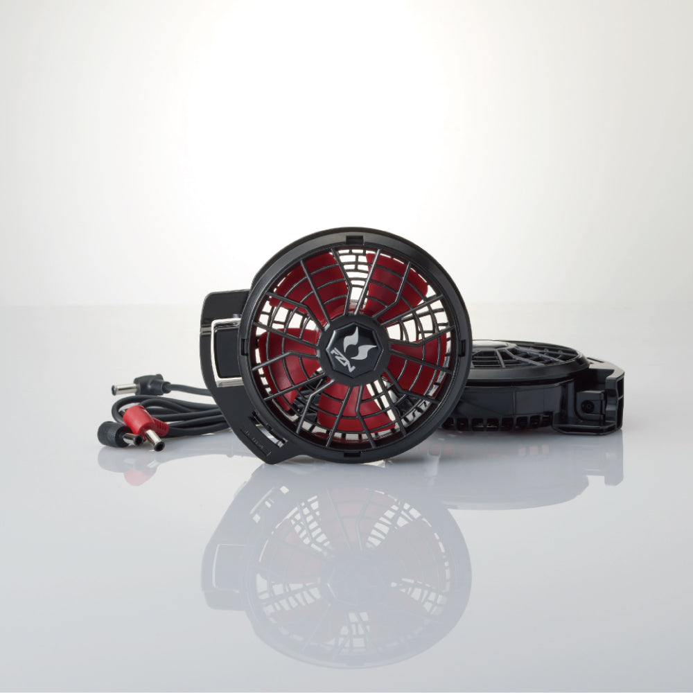 空調風神服🄬 JapanLabel 12V仕様 ファン・ケーブルセット メーカー保証付き RD9211H RD9221H 【ななめタイプ/フラットタイプ ファンセット】