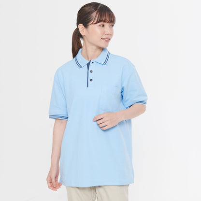 【男女兼用半袖ポロシャツ】 サービス向けユニフォーム 2本ラインでカジュアル感をプラスしたやわらか素材の定番ポロシャツ Jack＆Betty 【JB55151】